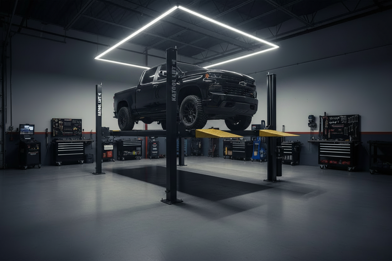4-Post Lift with Truck