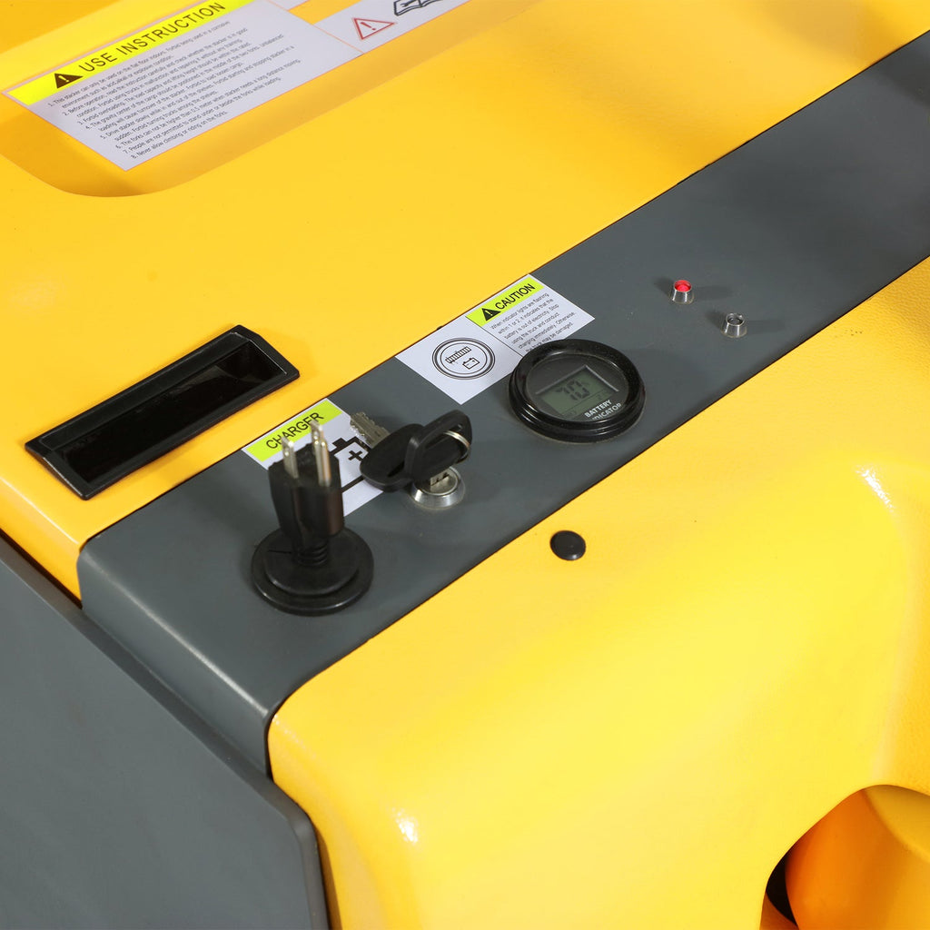 Electric stacker top control panel with key switch and round indicator
