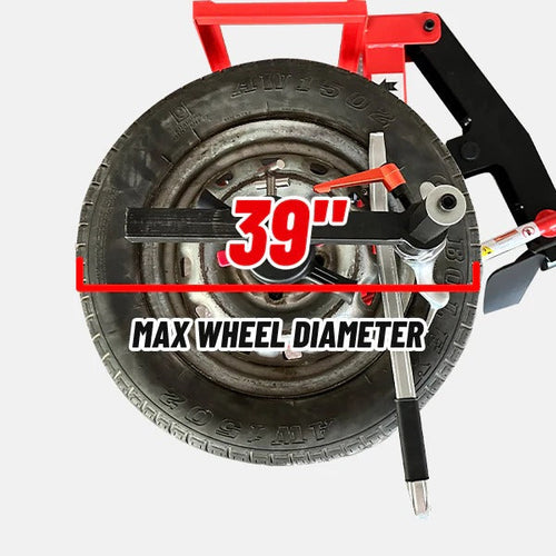 Tire changer wheel mount with clamp arms and exposed rim plate