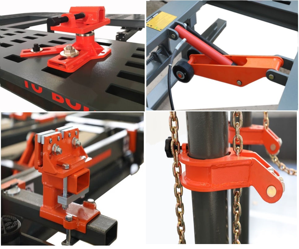 Katool KT-299U 22 Ft 4-Tower Auto Body Frame Machine — Clamps, Hooks & Tools Included