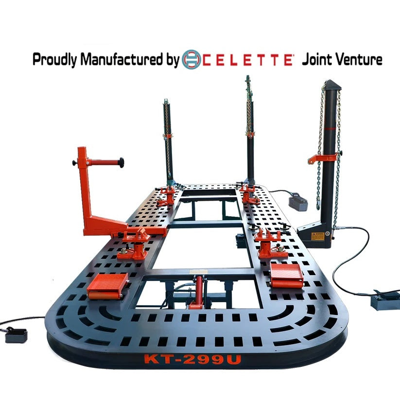 Katool KT-299U 22 Ft 4-Tower Auto Body Frame Machine — Clamps, Hooks & Tools Included