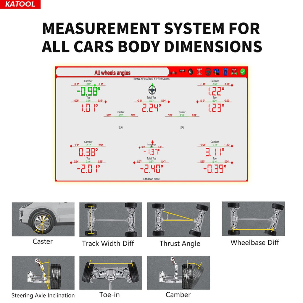 Katool KT-5DA 5D Four Wheel Aligner — Professional Wheel Alignment System