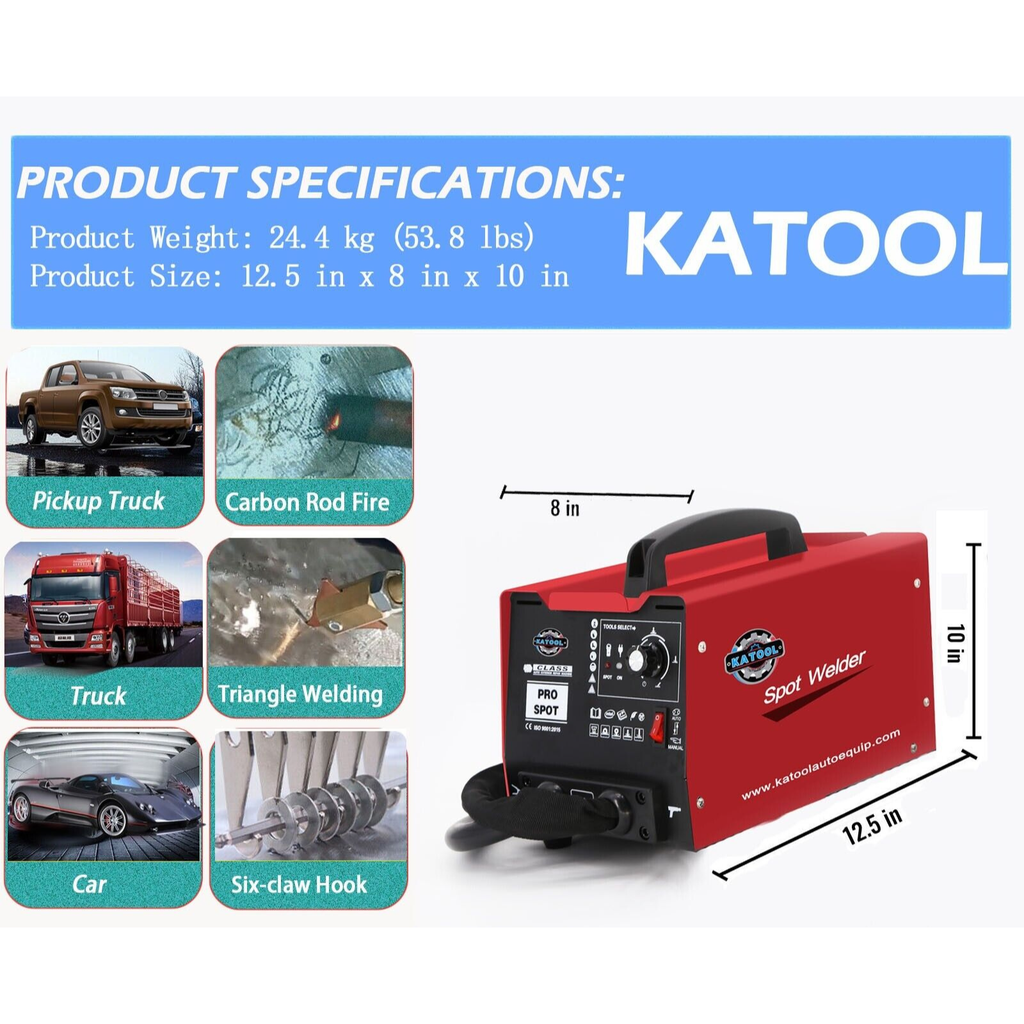 KATOOL KT-90E Body Spot Welder Dent Puller – 7-Mode Stud Welding Machine