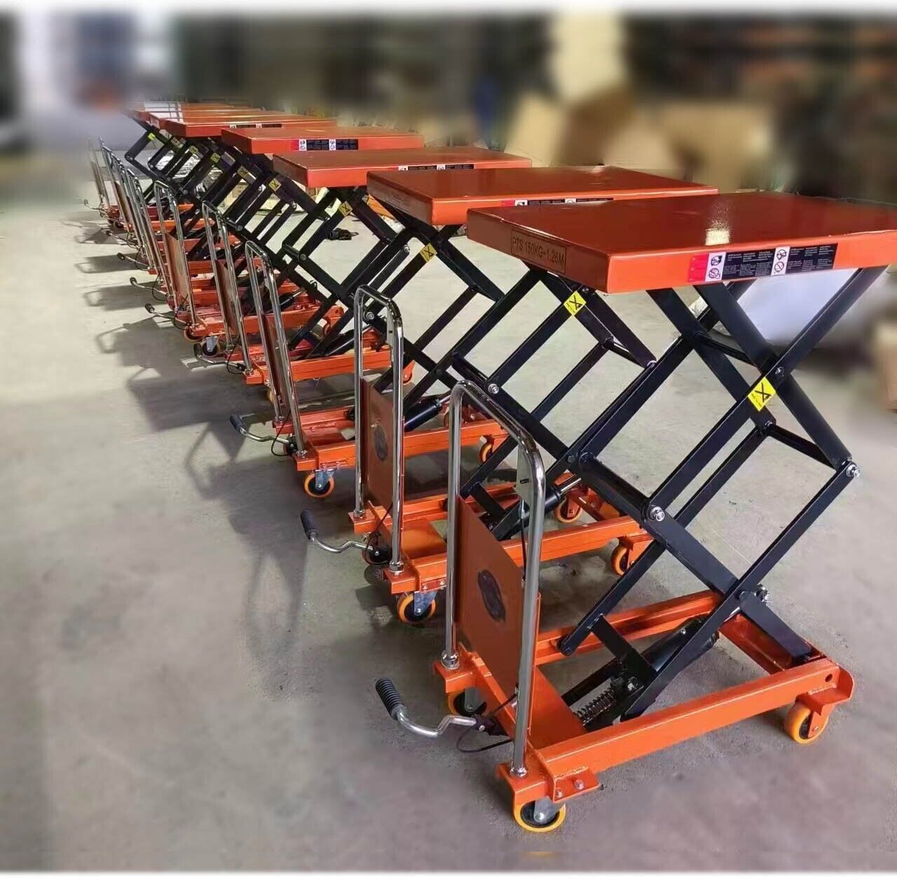 KATOOL KT-CT330 Hydraulic Lift Table Cart – 330 lbs Manual Scissor Lift Table