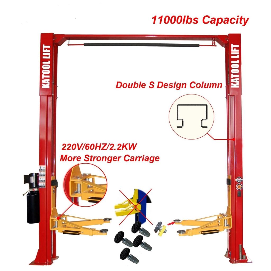 3. CE certified 2-post lift with no floor cables or chains