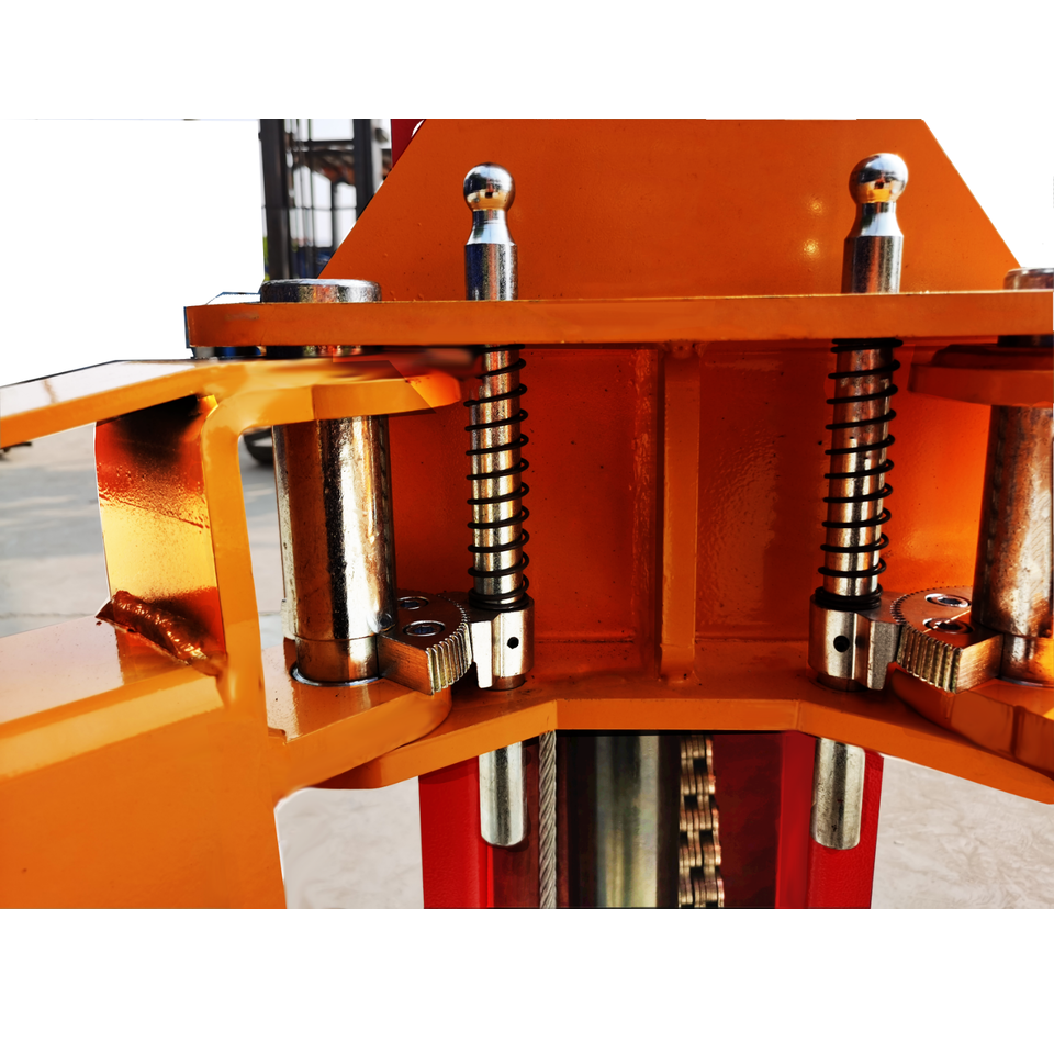 Car lift platform mechanism with coil springs and steel guide posts