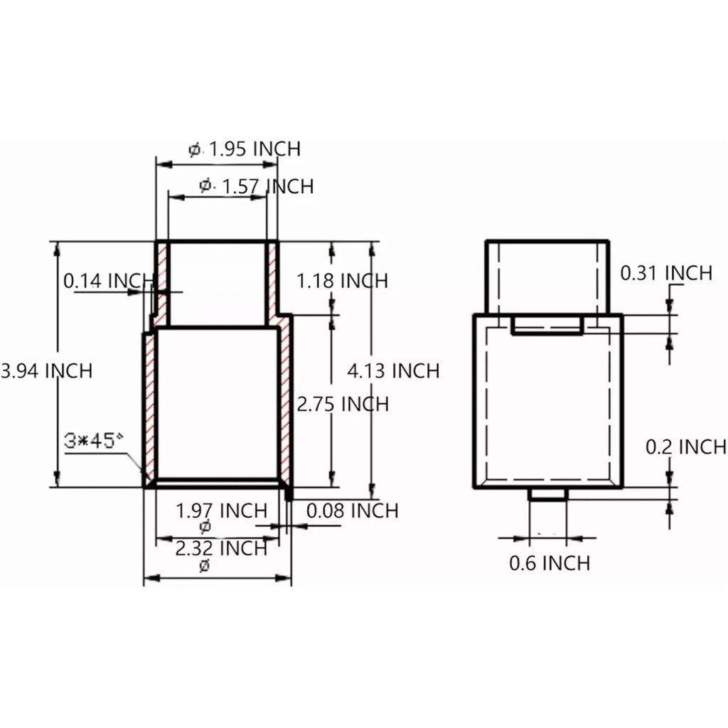 KATOOL KT-MP2 Height Extension for 2-Post Lift — Standard 3.94" (Set of 4)