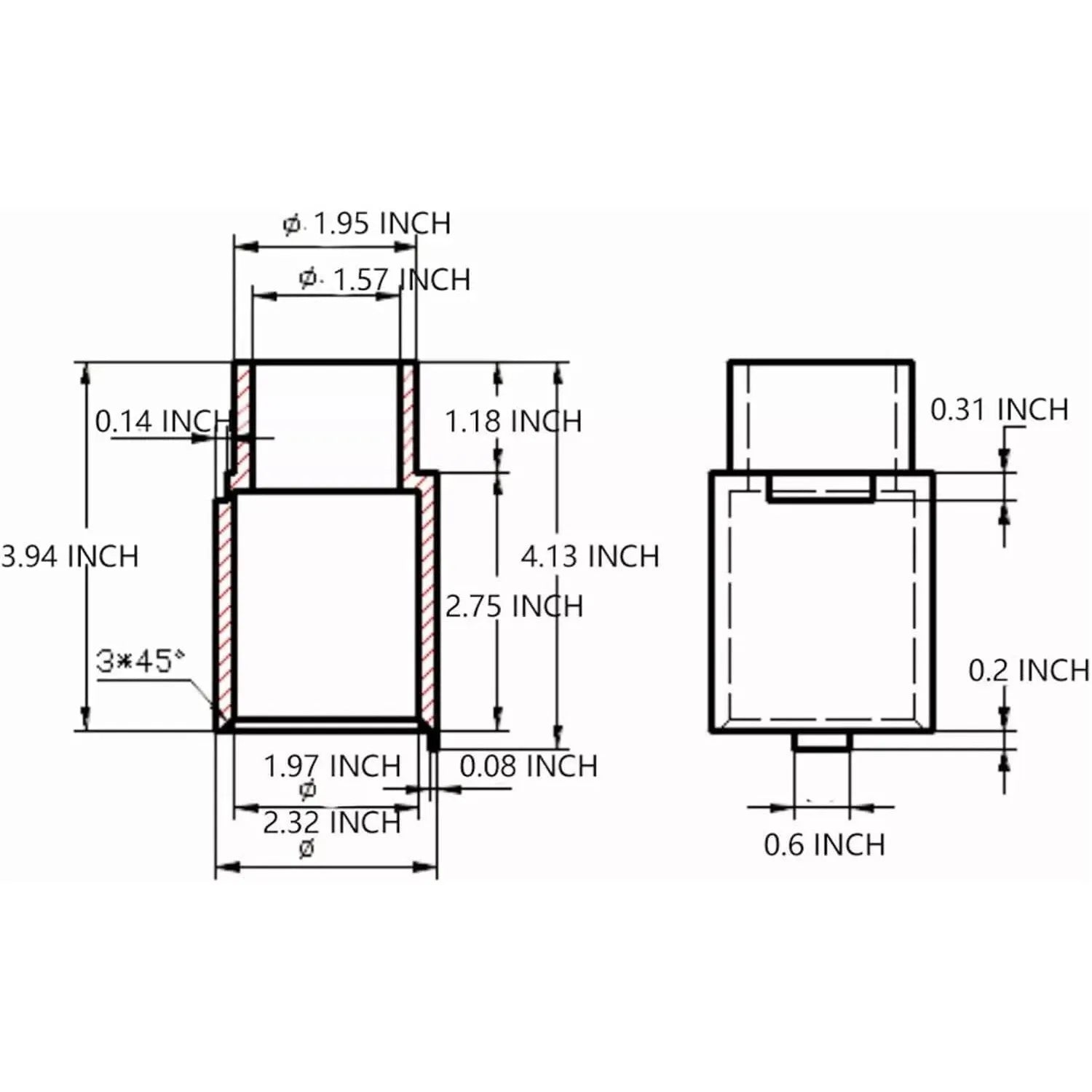 KATOOL KT-MP2 Height Extension for 2-Post Lift — Standard 3.94" (Set of 4)