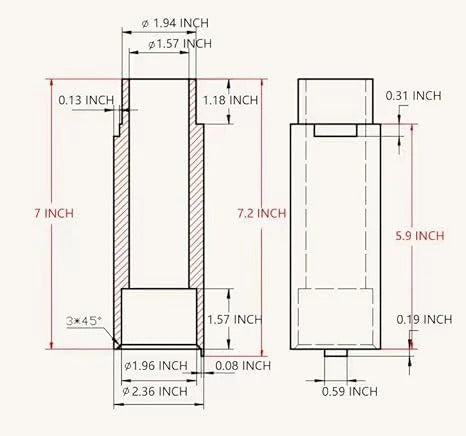 KATOOL KT-MP4 Height Extension for 2-Post Lift — Tall 6" (Set of 4)