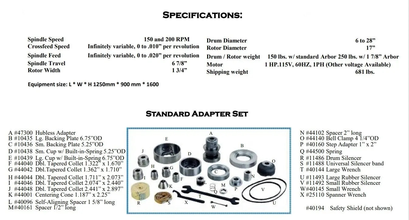 Katool KT-RL8500 Combination Brake Lathe — Resurface Rotors, Drums & Flywheels