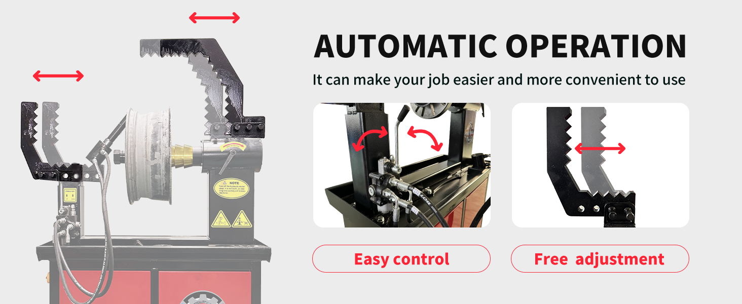Rim straightener automatic operation diagram with control and adjustment steps