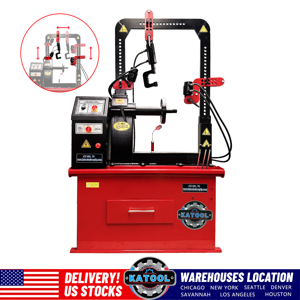 Katool KT-WL70 Rim Straightener & Lathe — 2-in-1 Hydraulic Wheel Repair Machine (10"–22.5")