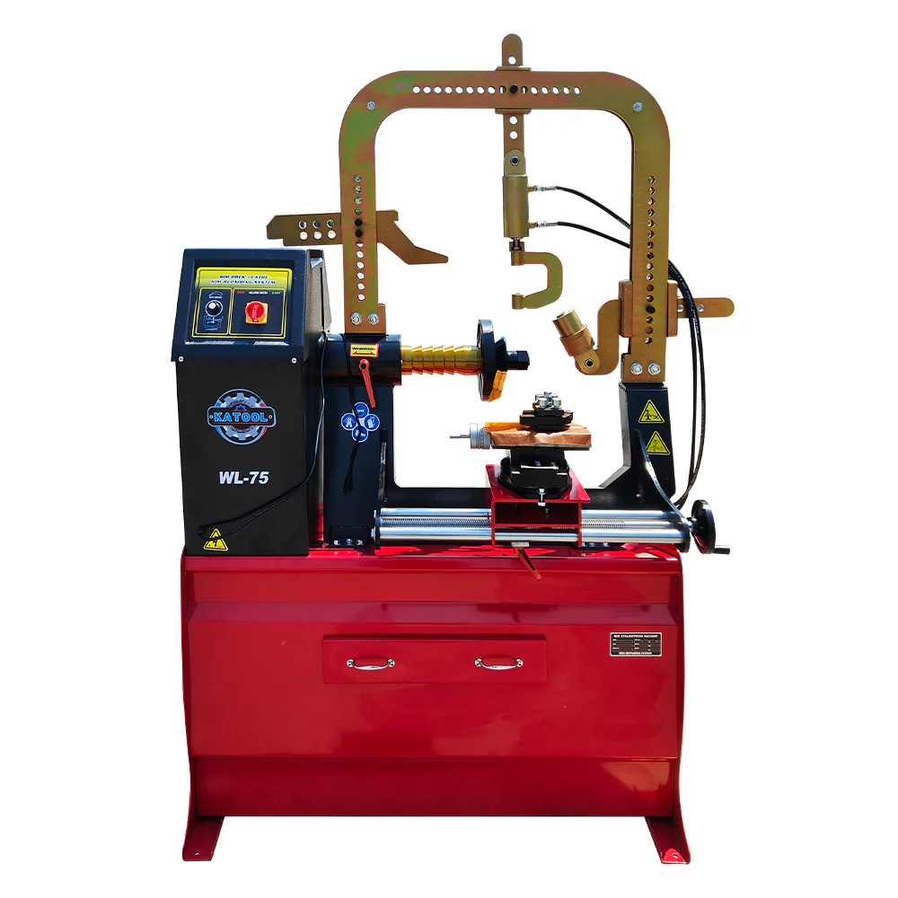 Katool KT-WL75 Rim Repair Machine — 2-in-1 Hydraulic Wheel Straightener & Lathe (10"–26")