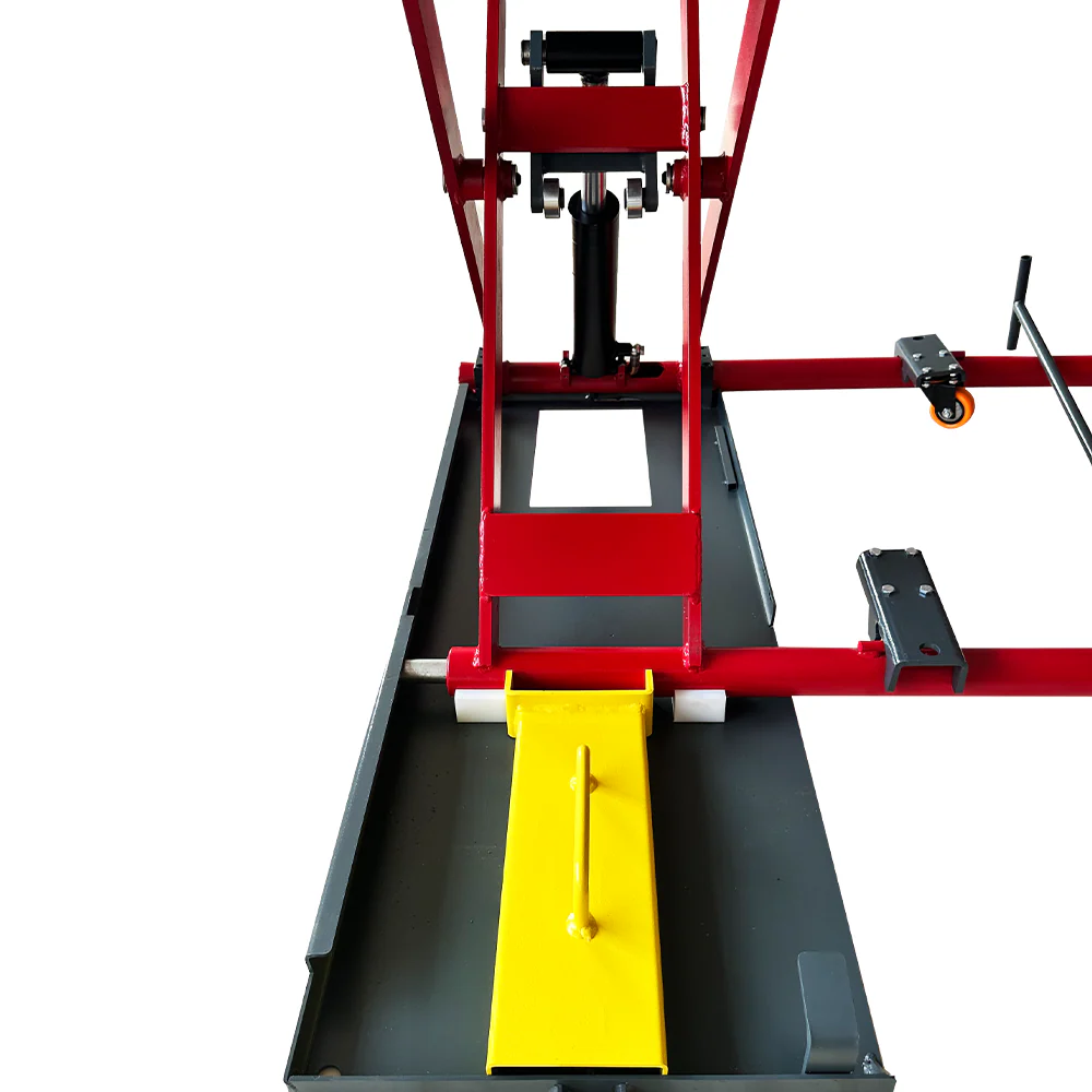 Katool KT-X77 drive-on scissor lift base with black deck and yellow center ramp