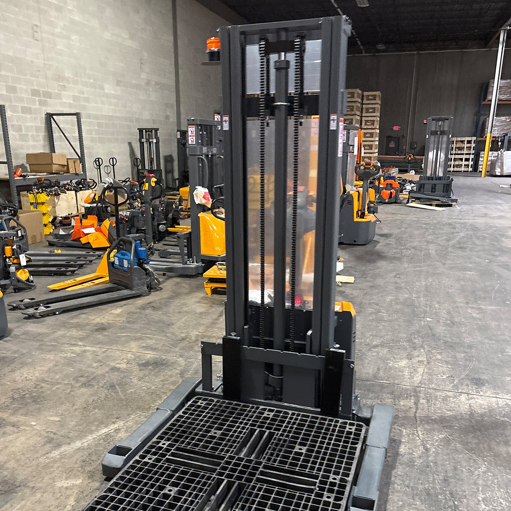 3300 lb Capacity 98" Lift Compact Electric Stacker Adjustable Forks | CTD15R-EN-98 – official product image 9