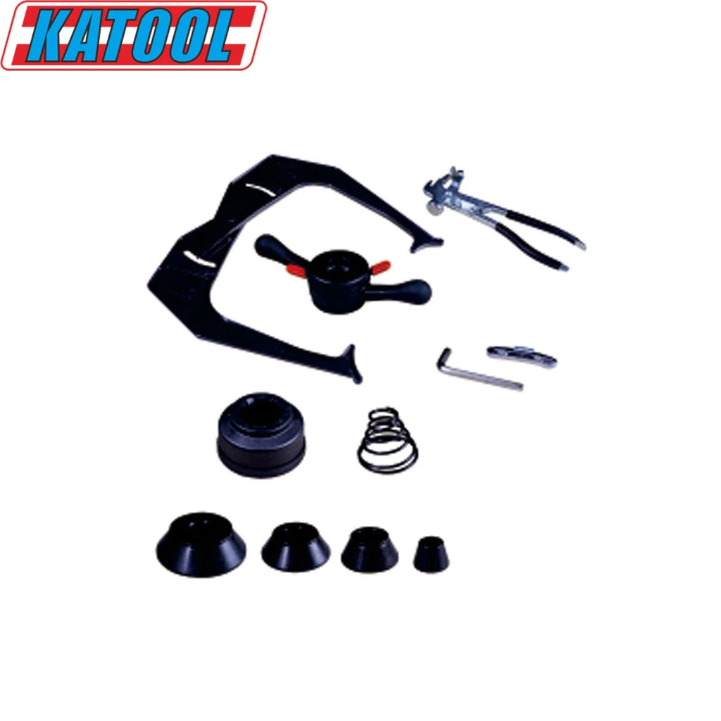 Wheel balancer accessory set with mounting tools and adapter cones in black