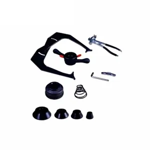 Wheel balancer accessory pieces and spacers set, black and metal components