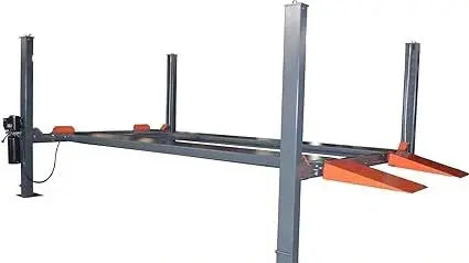 3. CE certified car lift showing dual safety lock mechanisms