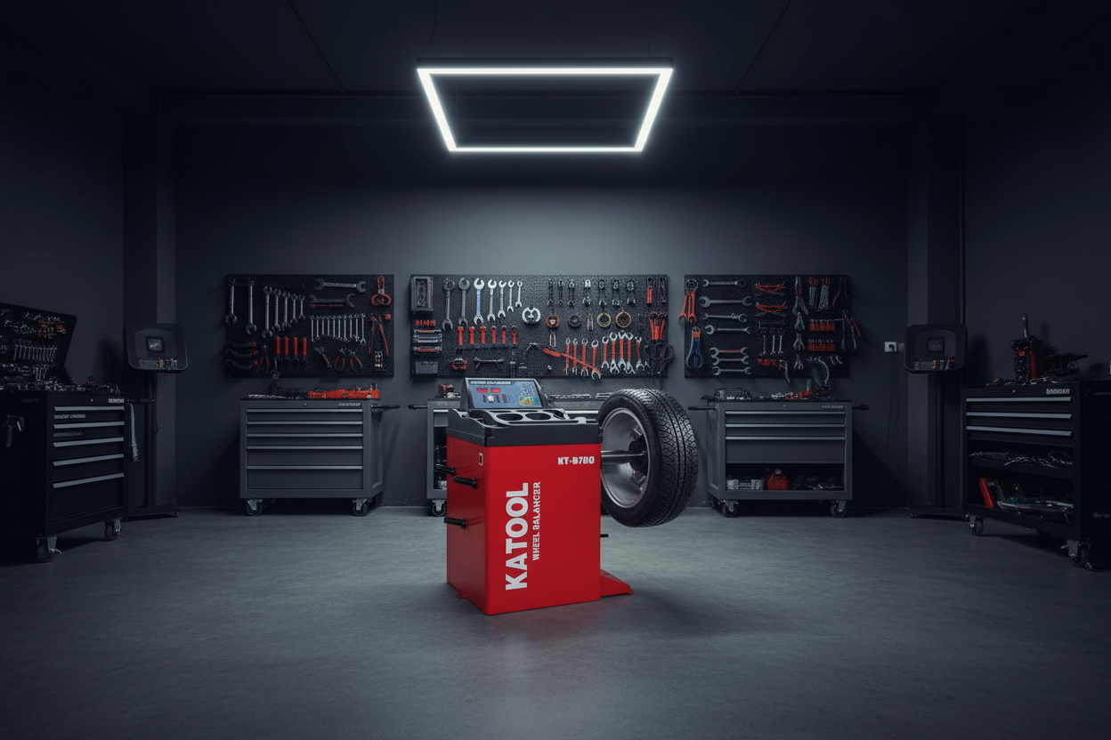 Wheel Balancer Scene Banner - Full Machine